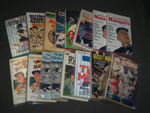 1960'S-1980'S NEW YORK YANKEES PAPERBACK BOOKS LOT OF 16 -MANTLE- FORD - CW 6000