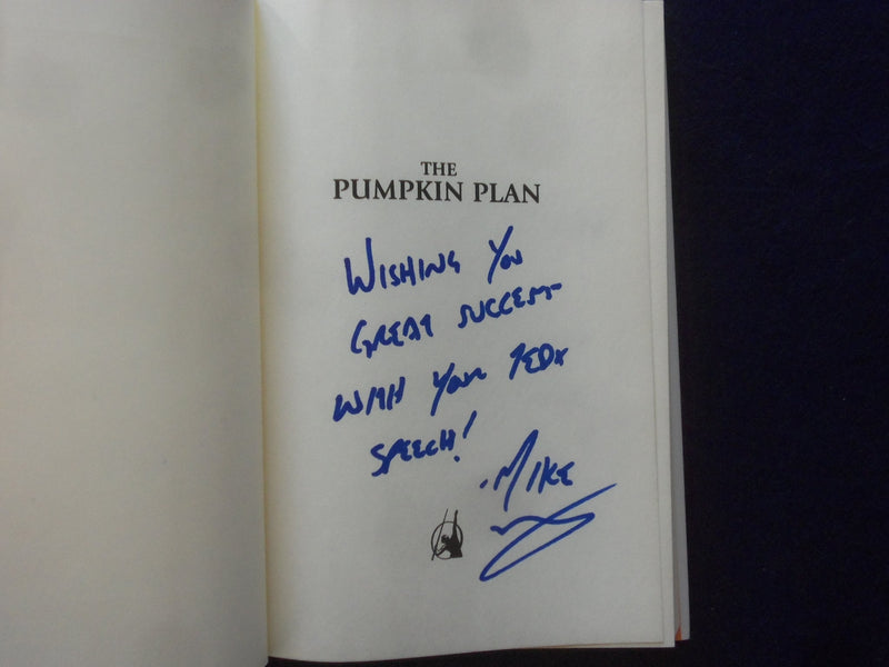 2012 THE PUMPKIN PLAN HARDCOVER BOOK BY MIKE MICHALOWICZ - SIGNED - KD 9323