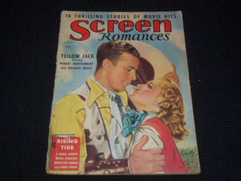 1938 JULY SCREEN ROMANCES MAGAZINE - DICK POWELL & PRISCILLA LANE - E 16347