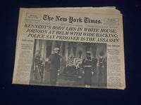 1963 NOVEMBER 24 THE NEW YORK TIMES - KENNEDY BODY LIES IN WHITE HOUSE - NP 2997