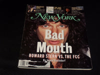1992 NOVEMBER 23 NEW YORK MAGAZINE - HOWARD STERN VS. THE FCC COVER - E 621