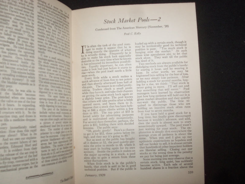 1929 JANUARY THE READER'S DIGEST SOFTCOVER BOOK - NUMBER 81 - J 9923