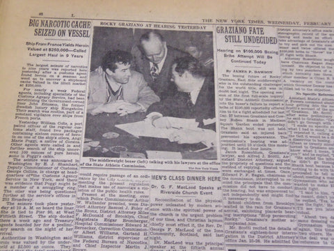1947 FEBRUARY 5 NEW YORK TIMES - GRAZIANO FATE STILL UNDECIDED - NT 3288