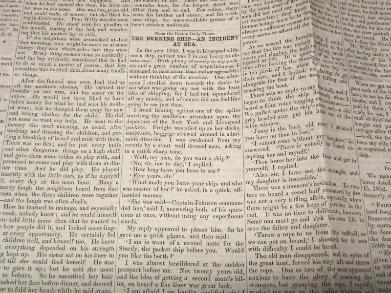 1852 DECEMBER 23 DEMOCRATIC ADVOCATE NEWSPAPER - PRES. PIERCE - MAINE - NP 2152K