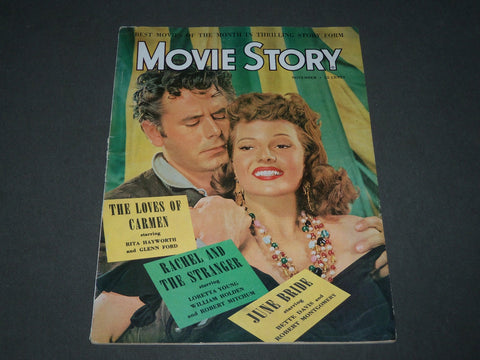 1948 NOVEMBER MOVIE STORY MAGAZINE - RITA HAYWORTH & GLENN FORD COVER - M 73