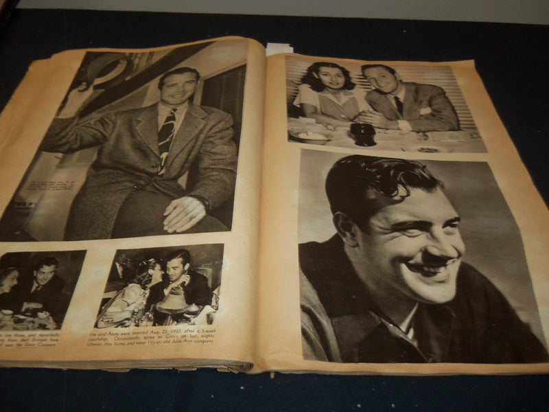 HOLLYWOOD MOVIE STARS SCRAPBOOK - CUMMINGS - MILLAND - GREAT PHOTOS - 31A