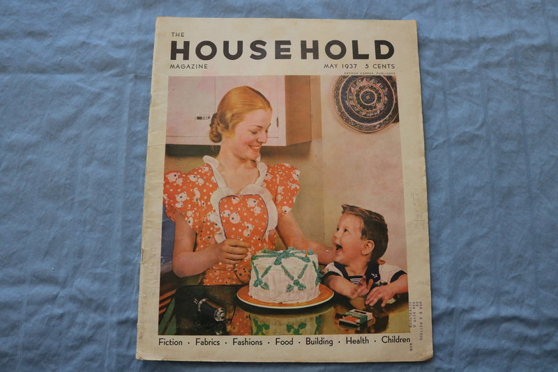 1937 MAY THE HOUSEHOLD MAGAZINE - ILLUSTRATIONS, STORIES & ADS - SP 4784U