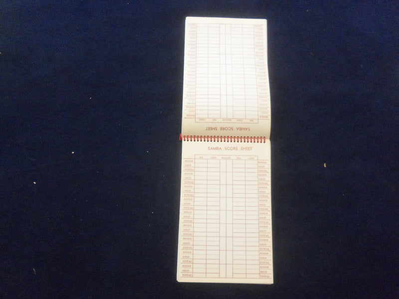 1952 SAMBA AMERICAN THREE DECK CANASTA W/RULES SOFTCOVER-94 SCORESHEETS - J 9633