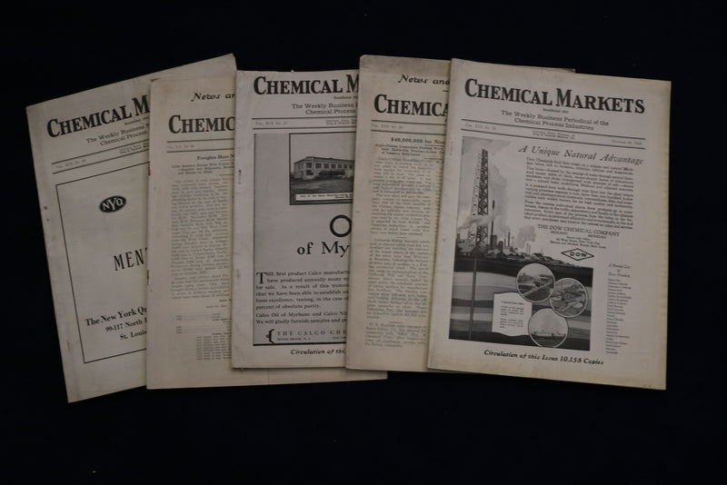 1926 DRUG & CHEMICAL MARKETS WEEKLY MAGAZINE - LOT OF 50 - O 3631