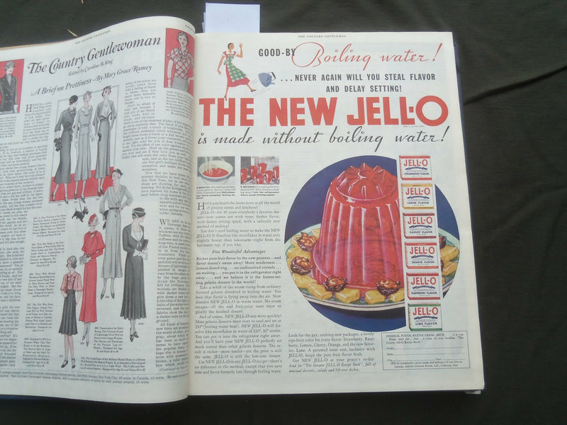 1933 JANUARY-DECEMBER COUNTRY GENTLEMAN BOUND MAGAZINE VOLUME -NICE ADS - R 731T