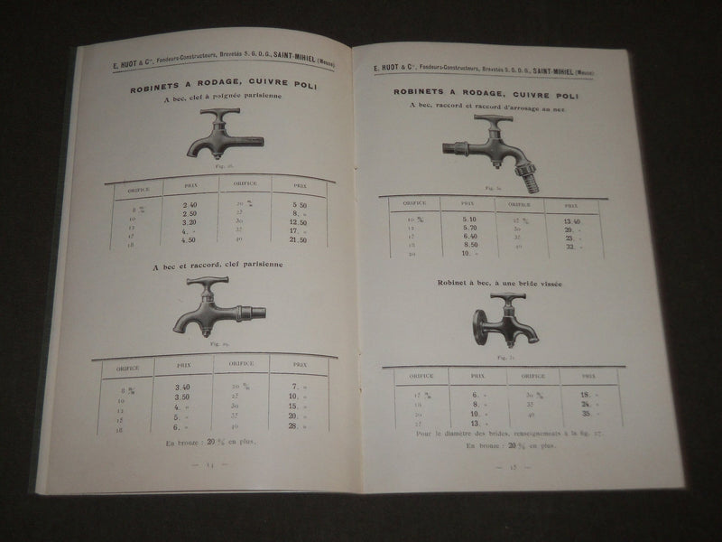 1909 E. HOUT & CIE ROBINETTERIE GENERALE CANALISATION FRENCH CATALOGUE - FR 603