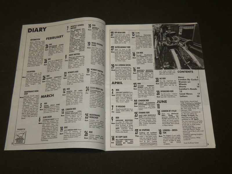 1985-1989 DAILY CYCLIST MAGAZINE LOT OF 3 ISSUES - PUBLISHED IN THE UK- O 3258
