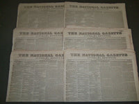 1834-1836 THE NATIONAL GAZETTE + LITERARY REGISTER NEWSPAPER LOT OF 26 - NP 1446