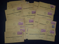 1950-1952 THE FARMERS & MERCHANTS NATIONAL BANK POSTAL COVER LOT OF 244 - O 2192