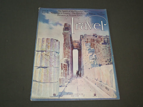 1912 JULY TRAVEL MAGAZINE - WEST ROW OF COLUMNS OF PARTHENON, ATHENS - SP 9402