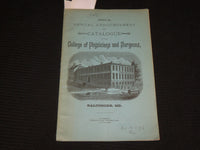 1887-1888 COLLEGE OF PHYSICIANS AND SURGEONS CATALOGUE - J 6869