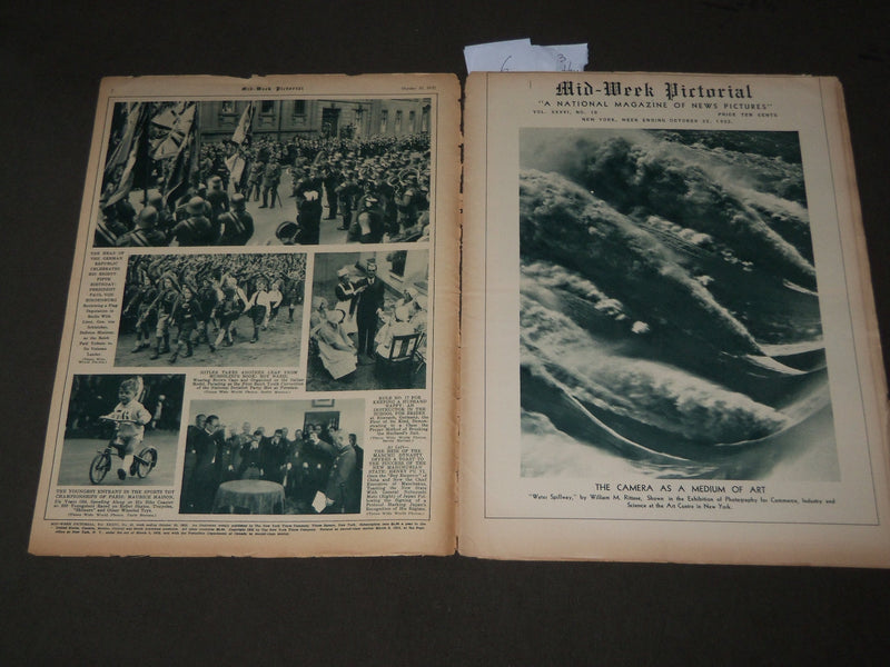 1932 OCTOBER 22 MID-WEEK PICTORIAL MAGAZINE SECTION - HERBERT H. LEHAMN - J 3202