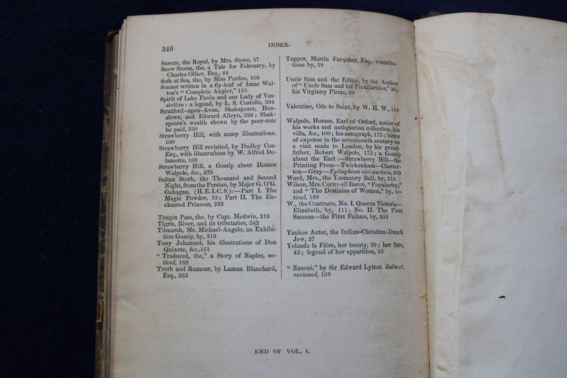 1872 AINSWORTH'S MAGAZINE, VOLUME I HARDCOVER BOOK BY WILLIAM AINSWORTH- KD 9455