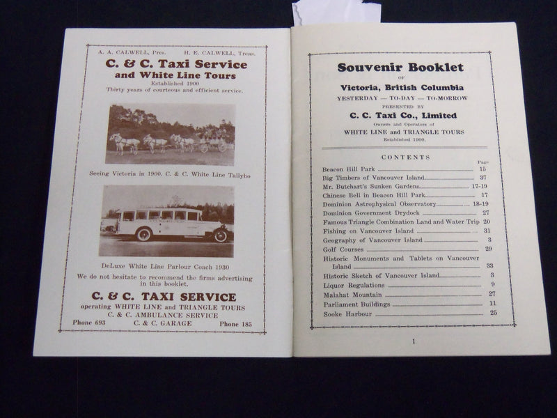 1950'S VICTORIA - YESTERDAY TO-DAY TO-MORROW BOOK - BRITISH COLUMBIA - J 8188