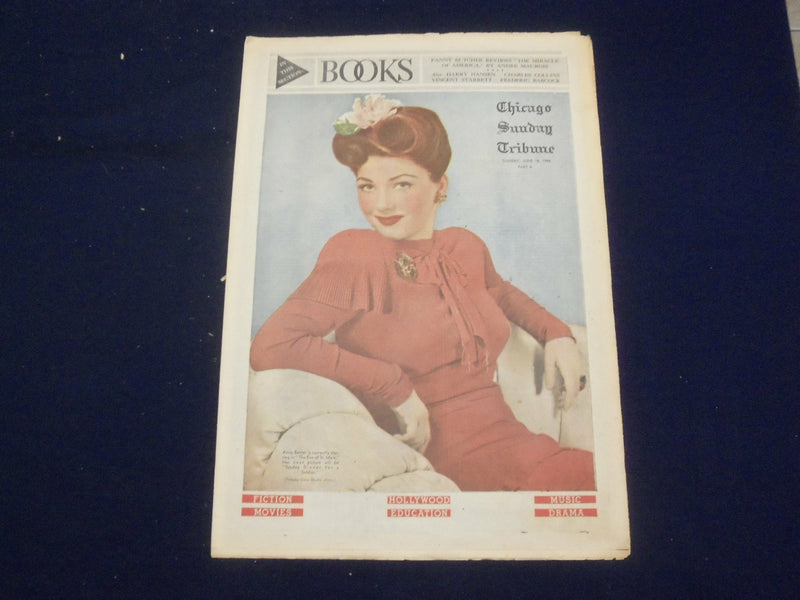 1944 JUNE 18 CHICAGO TRIBUNE BOOKS SECTION - ANNE BAXTER - NP 4877