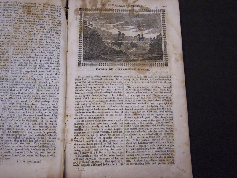 1835 JUNE-DECEMBER THE PHILADELPHIA VISITER VOLUME 1 - NICE ILLUS. - KD 3400H