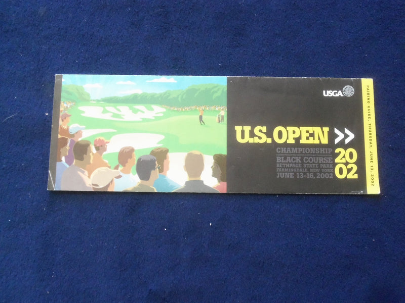 2002 JUNE 13 U.S. OPEN GOLF PAIRING GUIDE - TIGER WOODS -FARMINGDALE, NY- J 8454
