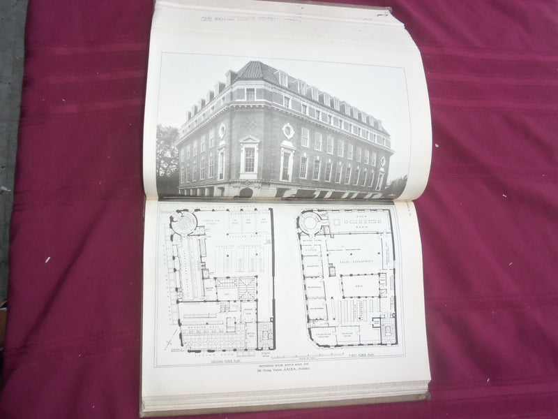 1928 JAN-DEC THE BUILDER U. K. MAGAZINE BOUND VOLUMES - 2 VOLS - FOLD OUTS- C 27