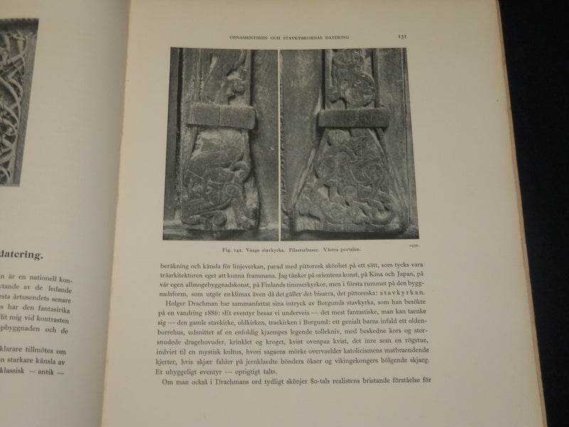 1931 HALLAR TEMPEL OCH STAVKYRKOKR SOFTCOVER BOOK BY GERDA BOETHIUS - KD 5874
