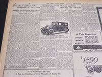1919 SEPT 14 NY TIMES ARTICLES & DRAMA - VASTNESS OF HOOVER'S WORK - NT 7103