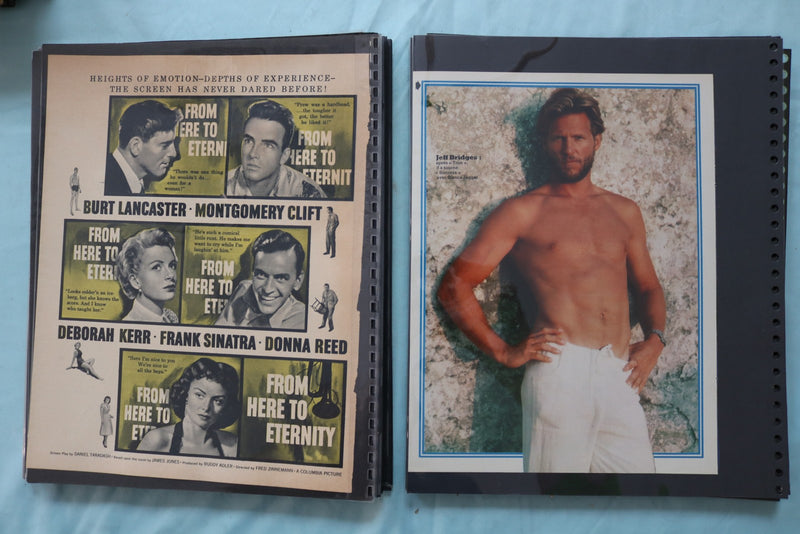 HOLLYWOOD MOVIE STAR SCRAPBOOK PAGES - 200+ PAGES AND 3 EMPTY ALBUMS - E 26488