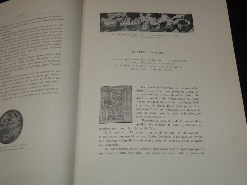 1902 PETRARQUE SES ETUDES D'ART ILLUSTRATED VOLUME - PLATES - PARIS - Z 276