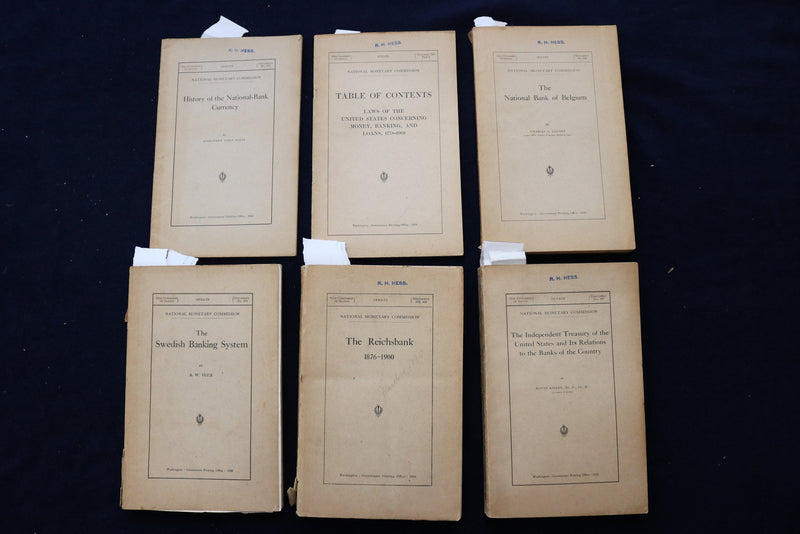 1910 NATIONAL MONETARY COMMISSION SENATE PUBLICATIONS - LOT OF 6 - O 3402