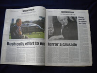 2001 SEPTEMBER 17 CHICAGO SUN-TIMES NEWSPAPER - DIG IN AT GROUND 'HERO'- NP 5945