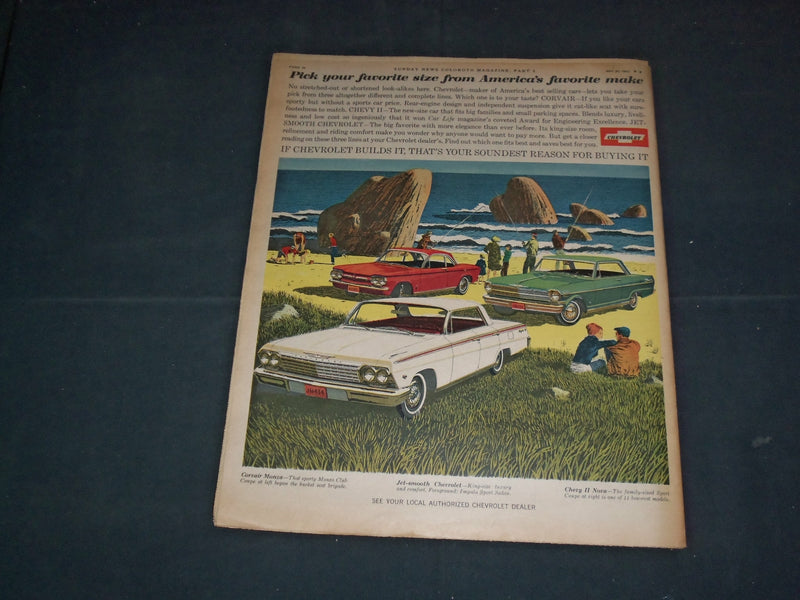 1962 & 1965 NY SUNDAY NEWS COLOROTO MAGAZINE - FAMILY HOLIDAY- LOT OF 2 -NP 3460