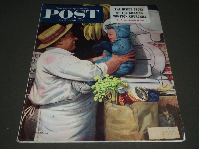 1952 APRIL 5 THE SATURDAY EVENING POST MAGAZINE - ILLUSTRATED COVER - SP 1910