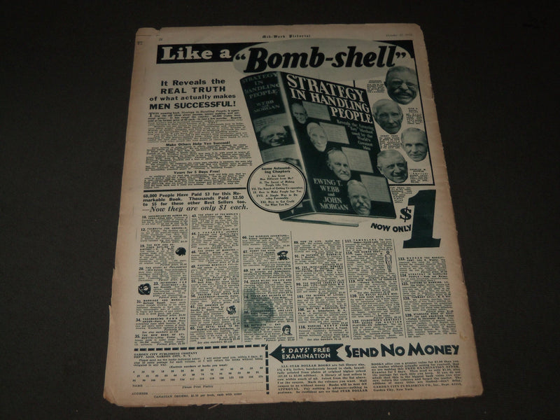 1932 OCTOBER 22 MID-WEEK PICTORIAL MAGAZINE SECTION - HERBERT H. LEHAMN - J 3202
