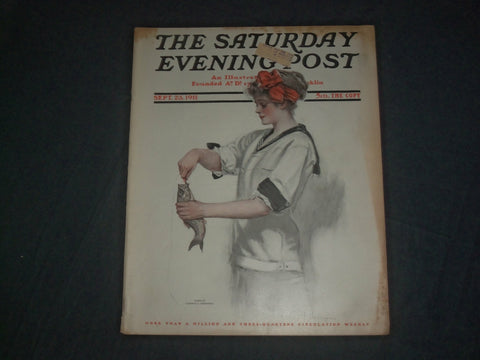 1911 SEPTEMBER 23 THE SATURDAY EVENING POST MAGAZINE- ILLUSTRATED COVER-SP 2470J