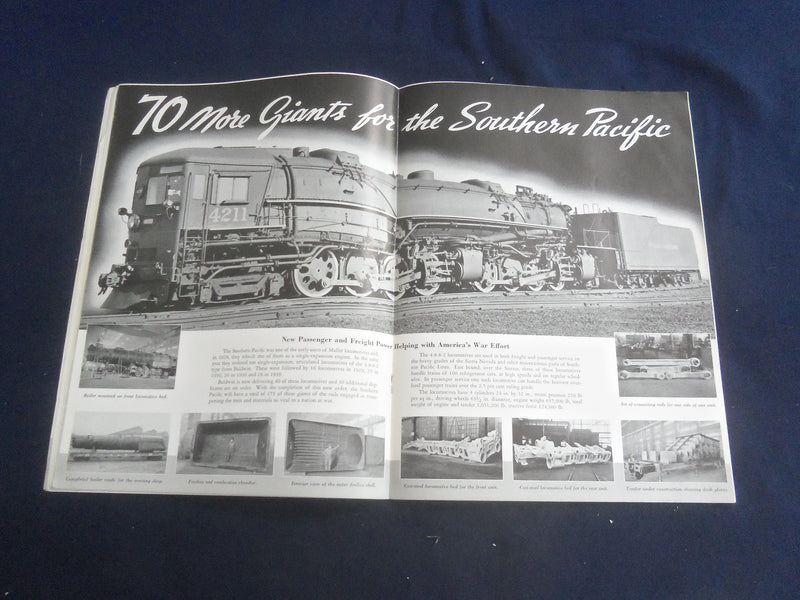 1942 JUNE BALDWIN LOCOMOTIVES MAGAZINE - GREAT COVER AND PHOTOS - SP 6482M