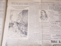 1898 APRIL 12 MORNING TELEGRAPH NEWSPAPER - MCKINLEY'S VIEWS ON MAINE - NP 2152A