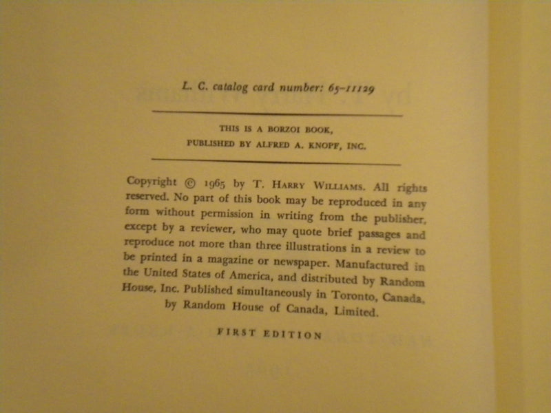 1965 HAYES OF THE TWENTY-THIRD HARDCOVER BOOK BY T. HARRY WILLIAMS - KD 8142