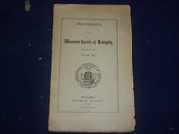 1904 WORCESTER SOCIETY OF ANTIQUITY PROCEEDINGS - NUMBER 1, VOLUME 20 - J 4606