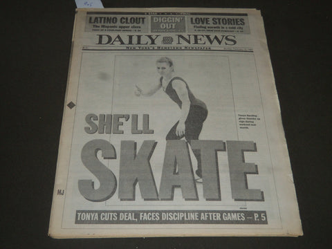 1994 FEBRUARY 13 NEW YORK DAILY NEWS - SHE'LL SKATE TONYA CUTS DEAL - NP 2609