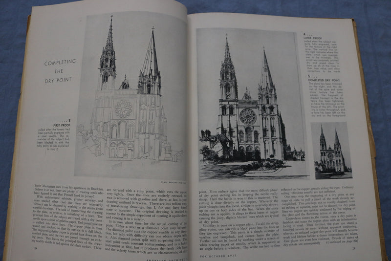 1931 OCTOBER THE AMERICAN ARCHITECT MAGAZINE - PHOTOS, STORIES & ADS - ST 5507N