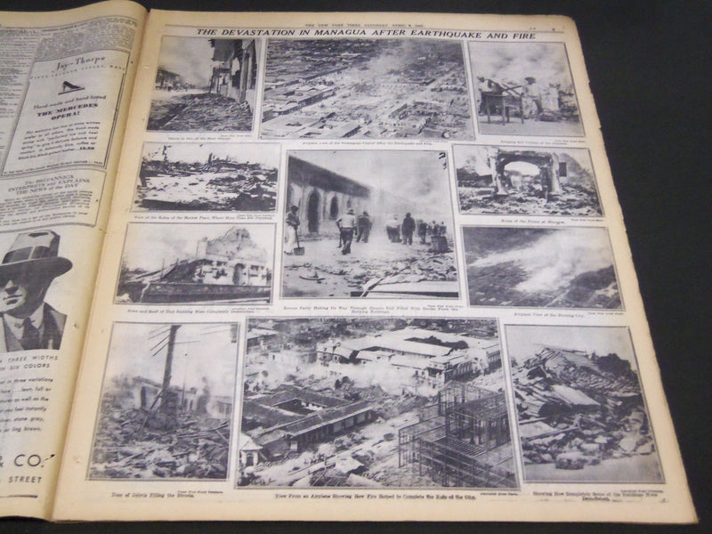 1931 APRIL 4 NEW YORK TIMES - SEARCHING FOR VICTIMS OF MANAGUA QUAKE - NT 4999