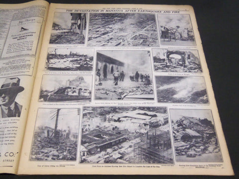 1931 APRIL 4 NEW YORK TIMES - SEARCHING FOR VICTIMS OF MANAGUA QUAKE - NT 4999