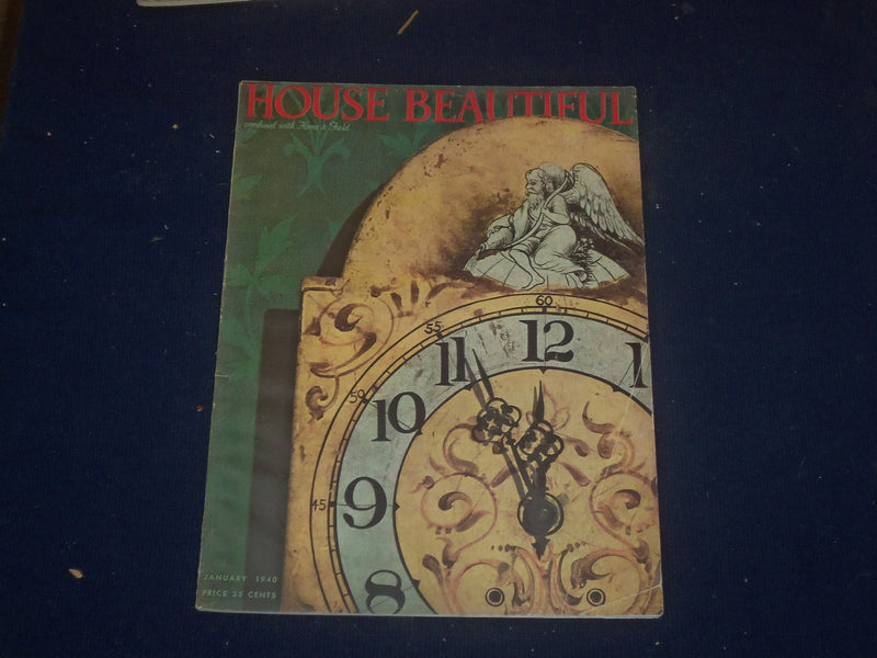 1940 JANUARY HOUSE BEAUTIFUL MAGAZINE - GREAT PHOTOS & ADS - B 750