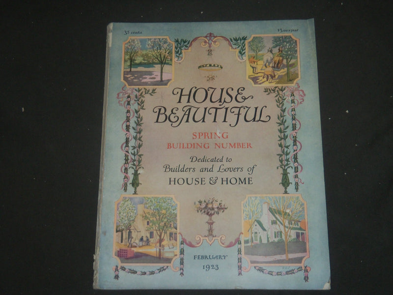 1923 FEBRUARY THE HOUSE BEAUTIFUL MAGAZINE - GREAT PHOTOS & ADS - ST 581