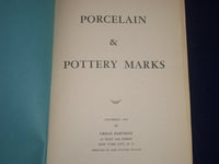 1943 PORCELAIN & POTTERY MARKS BY URBAN HARTMAN SOFTCOVER BOOK - J 1649