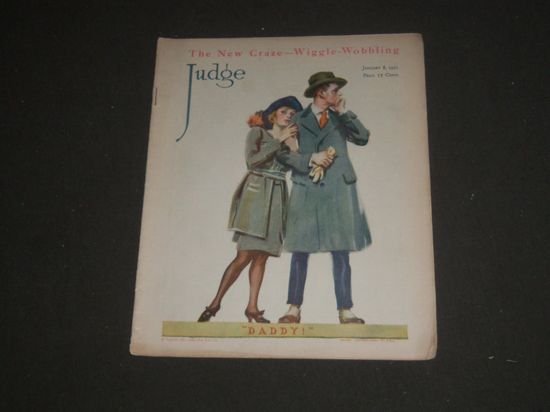 1921 JANUARY 8 JUDGE MAGAZINE - JM. FLAGG COVER - DADDY! - ST 5436