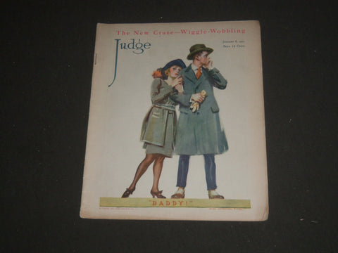 1921 JANUARY 8 JUDGE MAGAZINE - JM. FLAGG COVER - DADDY! - ST 5436